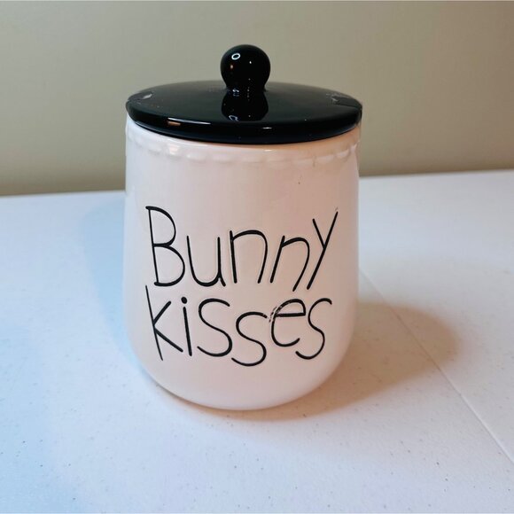 Small Bunny Kisses Springtime Easter Canister Easter Candy Dish Easter Container - Picture 13 of 13